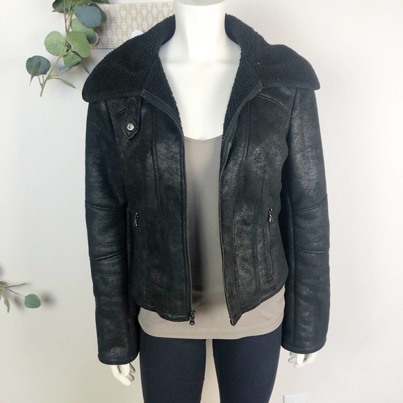 🔥 3 for $30 Guess motorcycle style black jacket - Picture 1 of 13